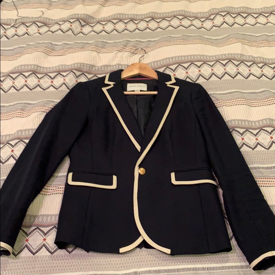 Navy Piped Blazer